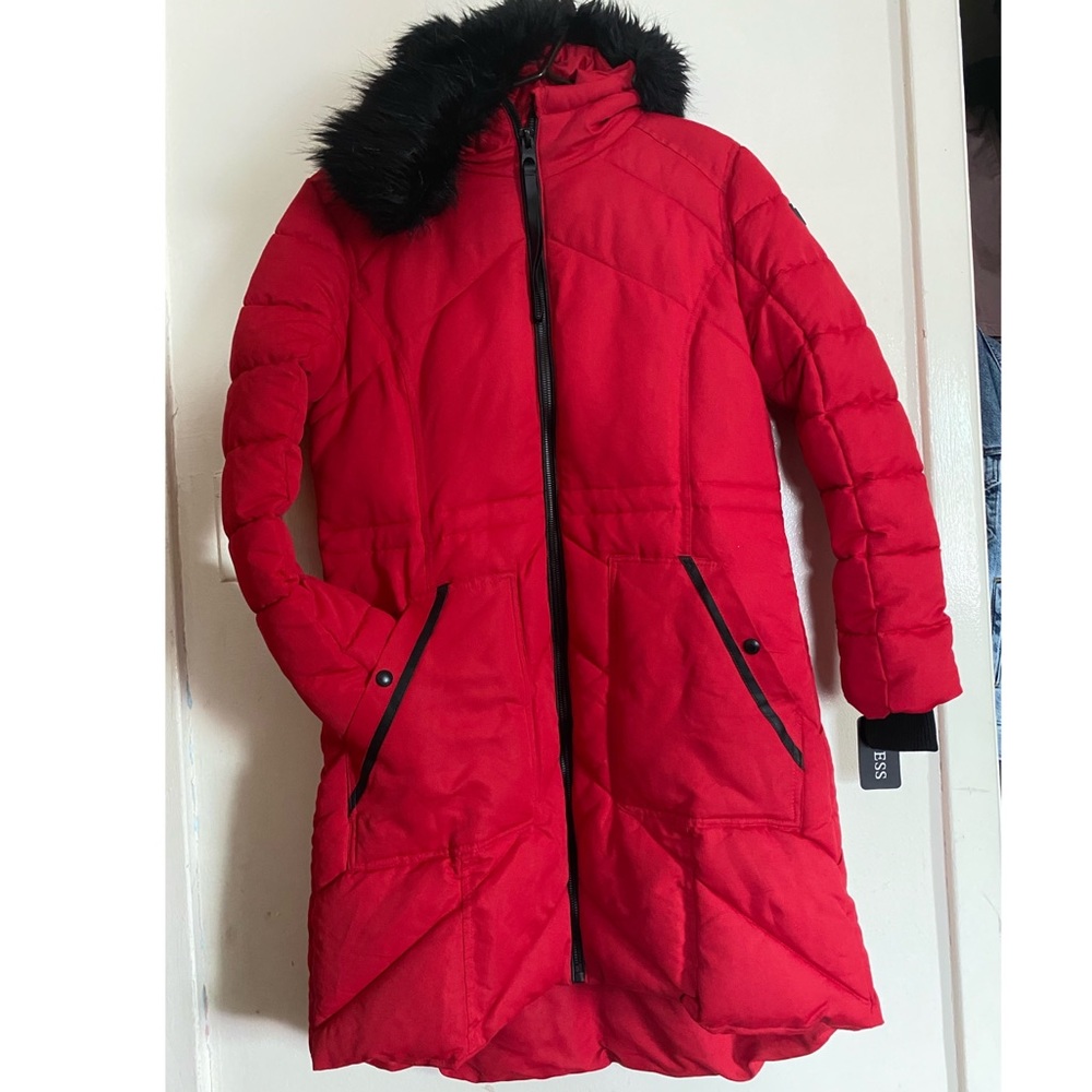 Red Guess coat